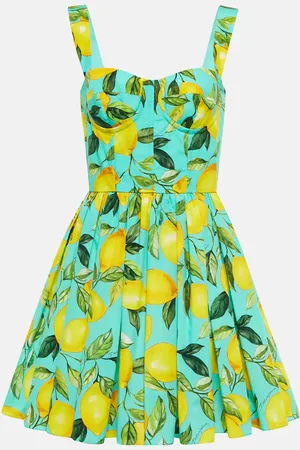 Dolce & Gabbana Printed cotton poplin minidress