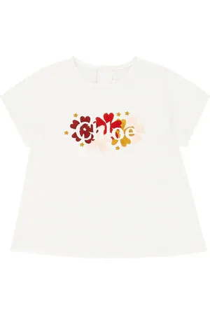 Chloé ChloÃ© Kids Baby logo cotton T-shirt