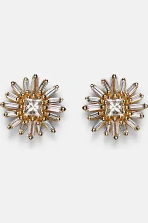 Suzanne Kalan Princess Mini 18kt earrings with diamonds
