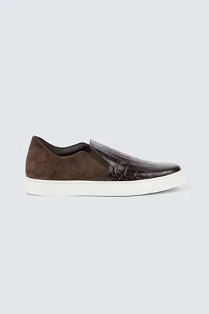 Manolo Blahnik Nadores croc-effect leather sneakers