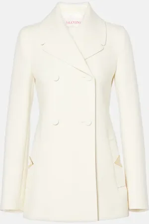 VALENTINO Wool-blend crÃªpe blazer