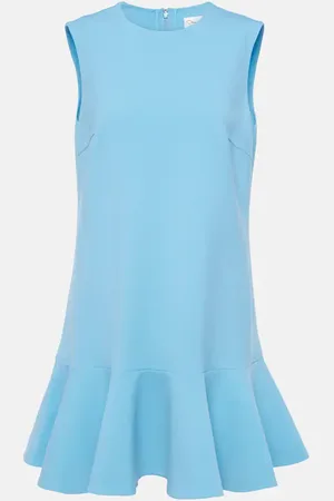 Oscar de la Renta Ruffle-trimmed wool-blend minidress