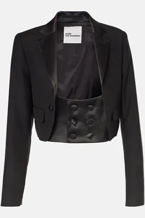 NOIR KEI NINOMIYA Cropped wool, mohair, and silk jacket