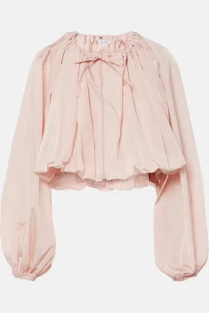 Alaïa AlaÃ¯a Pleated cropped jacket