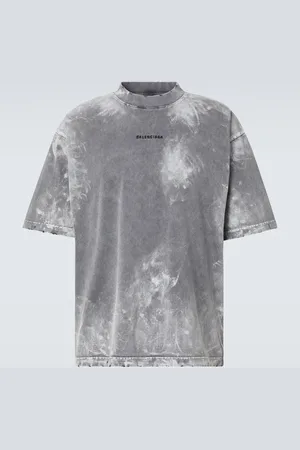 Balenciaga Distressed cotton-blend jersey T-shirt