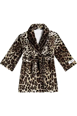 Dolce & Gabbana Leopard-print cotton terry bathrobe