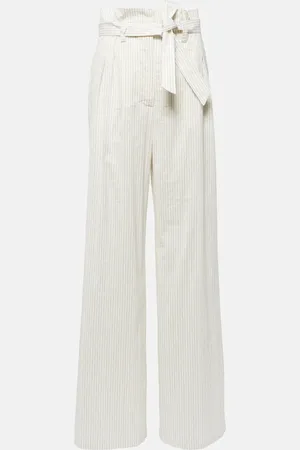 Max Mara Xero pinstripe cotton and silk palazzo pants