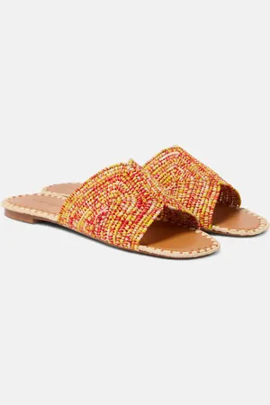 Robert Clergerie Ineni raffia slides