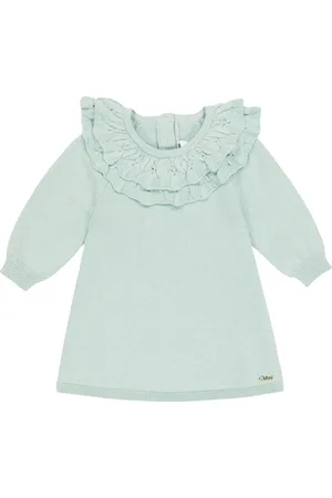 Chloé ChloÃ© Kids Baby ruffled cotton and wool dress