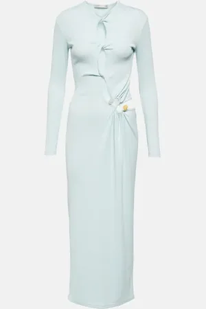 CHRISTOPHER ESBER Gathered cutout jersey midi dress