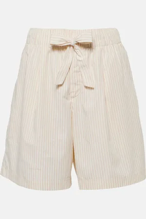 Birkenstock X Tekla striped cotton pajama shorts