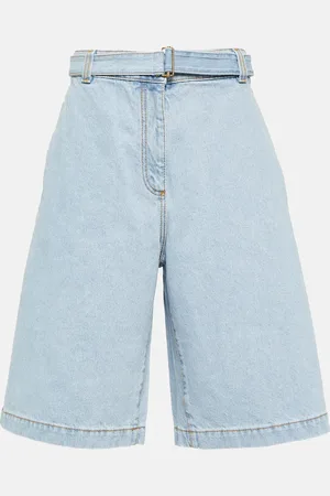 Etro Embroidered denim shorts
