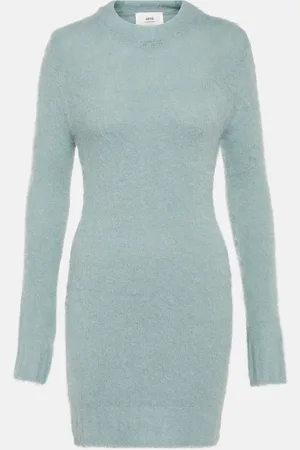 Ami Turtleneck wool-blend minidress