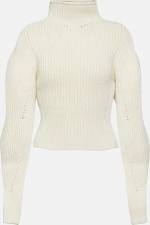 Alaïa AlaÃ¯a Ribbed-knit wool-blend sweater