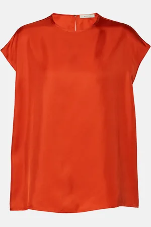 ASCENO Dasha silk twill top