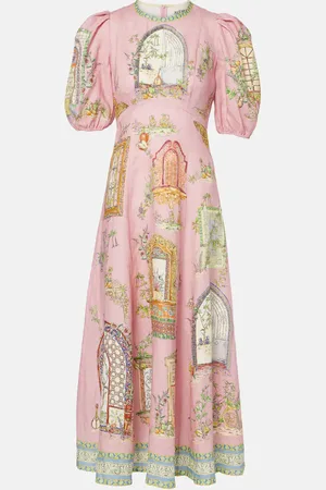 ALÉMAIS AlÃ©mais Monte printed linen midi dress
