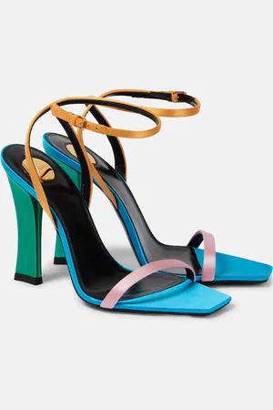 Saint Laurent Dominique 110 crÃªpe satin sandals