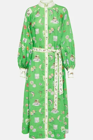 ALÉMAIS AlÃ©mais Printed linen midi dress