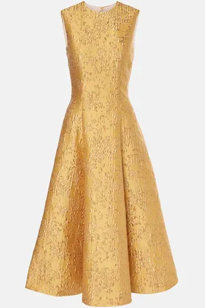 EMILIA WICKSTEAD Mara floral embossed jacquard midi dress