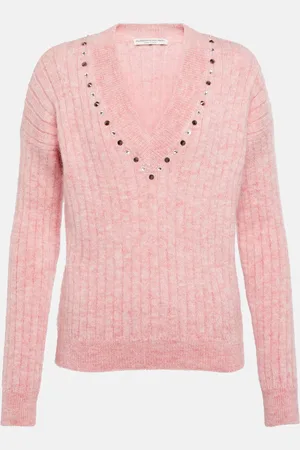 Alessandra Rich Embellished wool-blend sweater
