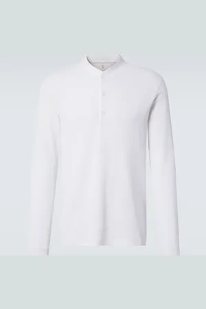 Brunello Cucinelli Cotton and silk Henley shirt
