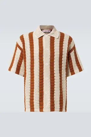 Orlebar Brown Thomas crochet cotton bowling shirt