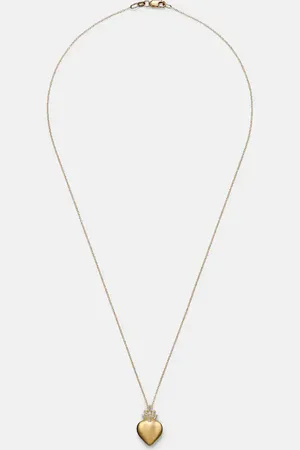 Ileana Makri Flame Heart 18kt pendant necklace with diamonds