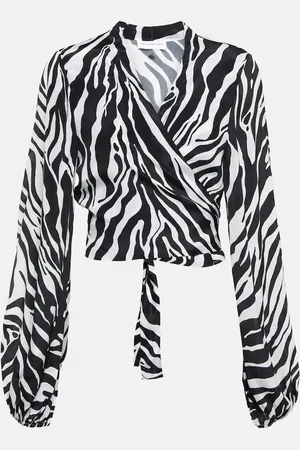 ALEXANDRA MIRO Tabitha zebra-print crop top