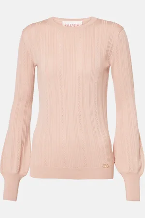 VALENTINO Pointelle virgin wool sweater