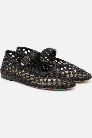 Le Monde Beryl Le Monde BÃ©ryl Woven leather Mary Jane flats