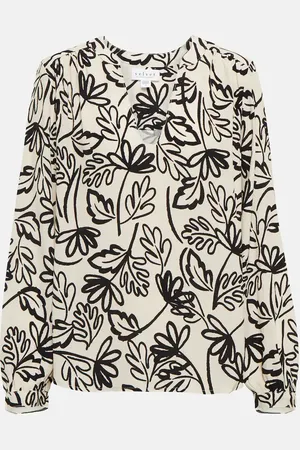 Velvet Printed crÃªpe blouse