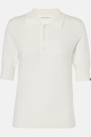 EXTREME CASHMERE Knitted cotton and cashmere polo shirt