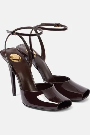Saint Laurent La Scandale 110 patent leather sandals