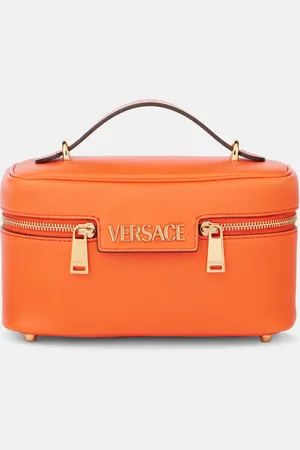 VERSACE Tag leather vanity bag