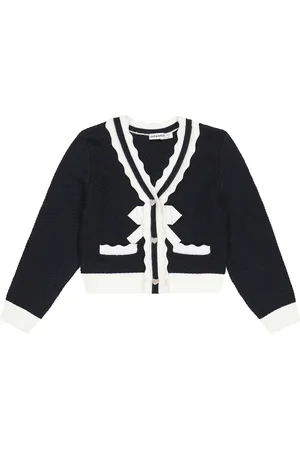 Self-Portrait Cotton and wool cardigan