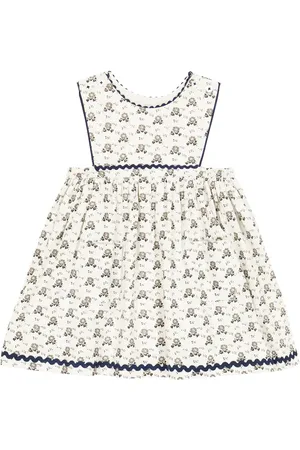 Caramel Baby Jupiter embroidered cotton dress