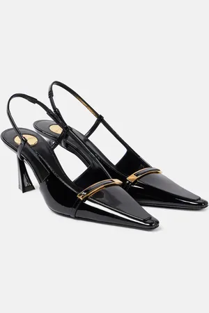 Saint Laurent Jacqueline patent leather slingback pumps