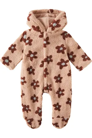 Rylee + Cru Baby floral fleece onesie