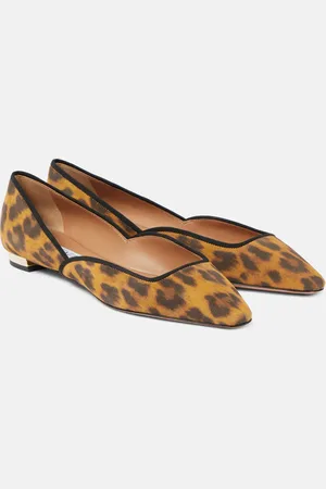 Aquazzura Maia Flay leather ballet flats