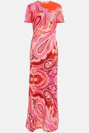 Etro Printed silk gown