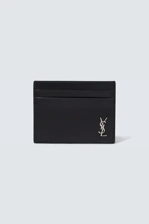 Saint Laurent Tiny Cassandre leather cardholder