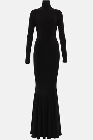 Norma Kamali Turtleneck jersey gown