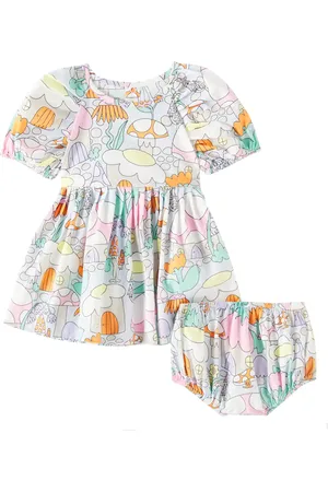 Stella McCartney Baby printed cotton dress and bloomers set