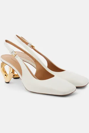 J.W.Anderson Chain-detail leather slingback pumps