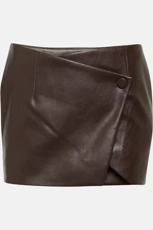 AYA MUSE Mille faux leather wrap miniskirt