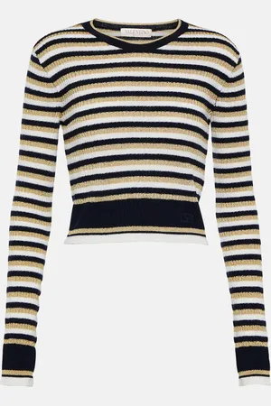 VALENTINO Striped wool and LurexÂ® sweater