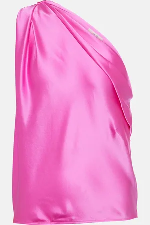The Sei Draped silk satin top