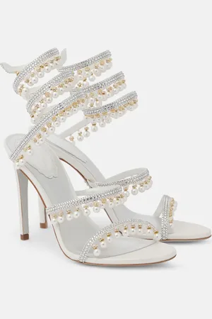 RENE CAOVILLA 105 embellished satin sandals