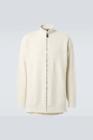 Balenciaga Logo cotton-blend zip-up cardigan