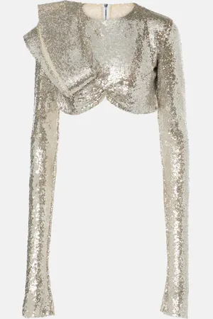 MATICEVSKI Sequined crop top